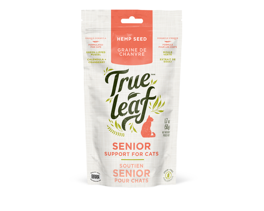 Trueleaf Petcare senior support hemp seed chews for cats 50g