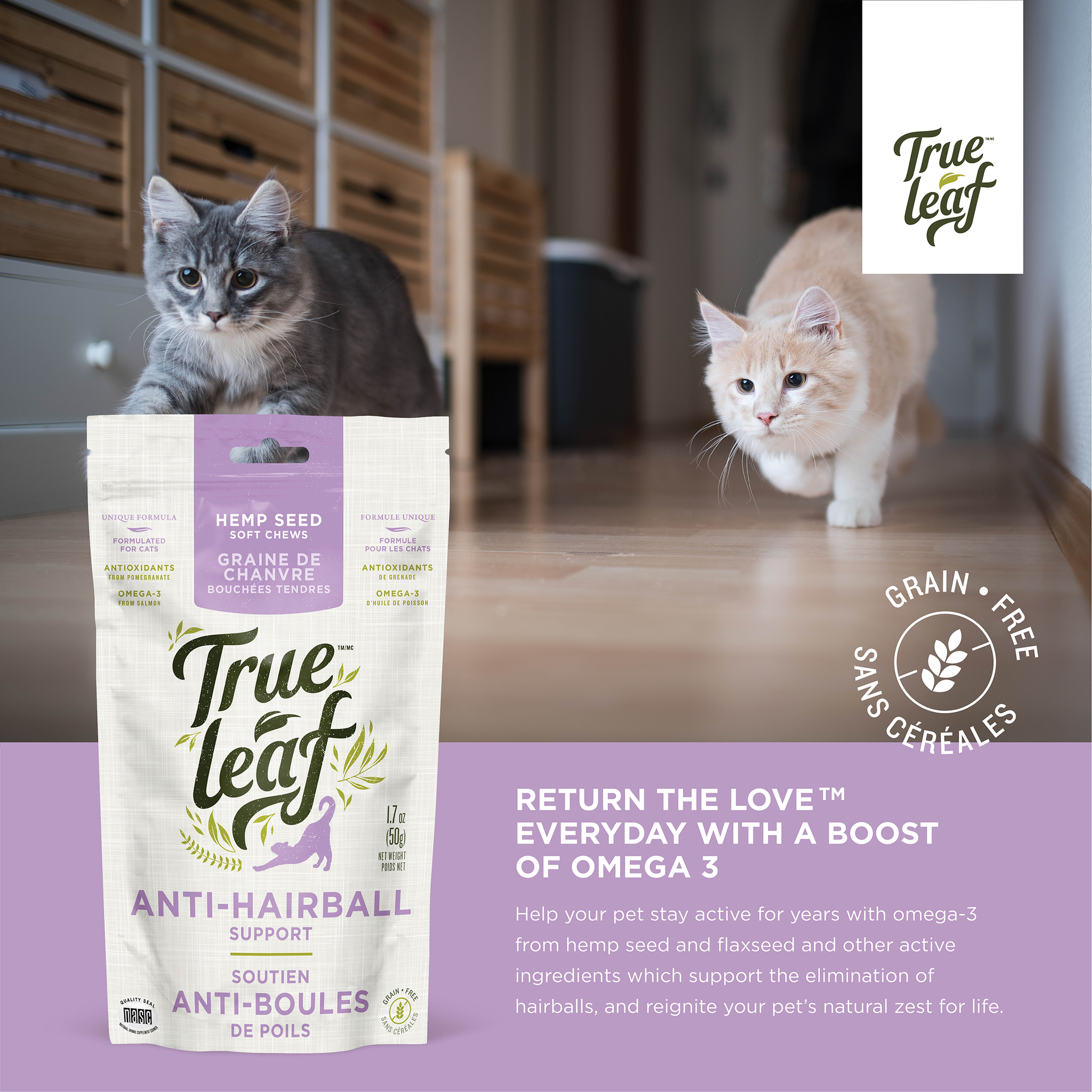 Hairball Support for Cats 50g Trueleaf Petcare Inc